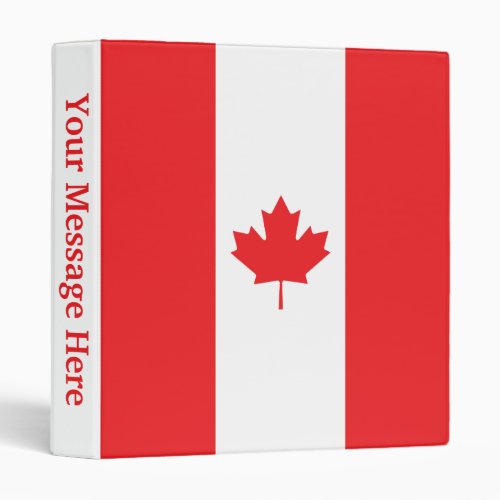 Canada Plain Flag Binder