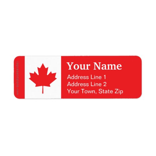 Canada Plain Flag Label