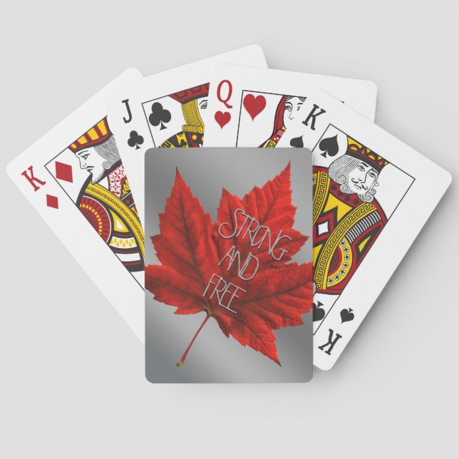 Canada Playing Cards Strong & Free Cards Customize (Back)