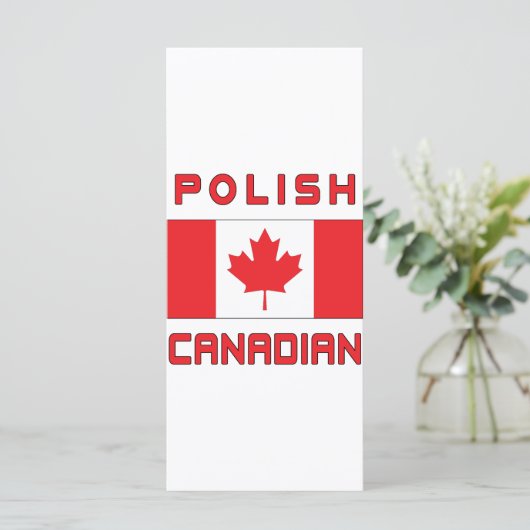 Canada Polish Canadian Flag (Standing Front)