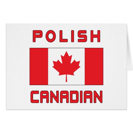 Canada Polish Canadian Flag Cards (Front Horizontal)