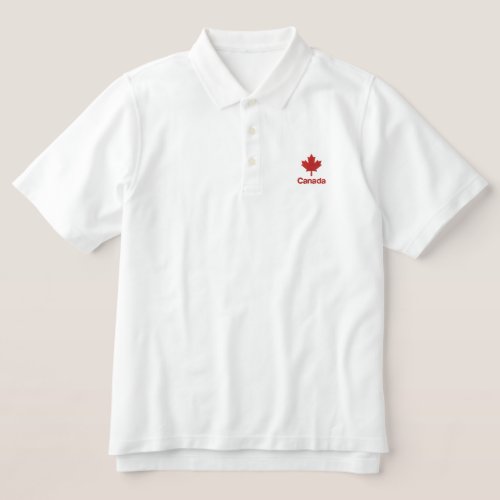 Canada Polo Shirt _ Red Canadian Maple Shirt