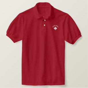 Canada Polo Shirt - White Canadian Maple Shirt