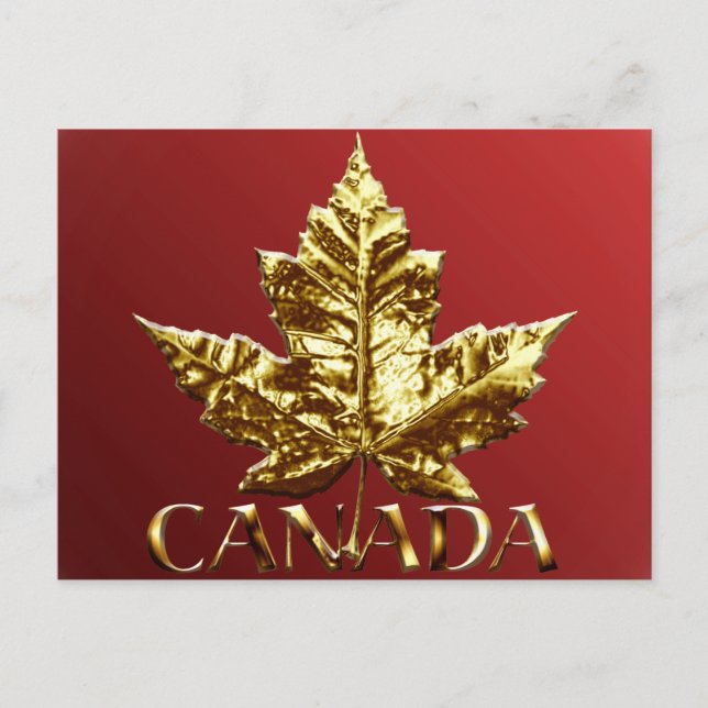 Canada Postcards Gold Canada Souvenir Postcards (Front)