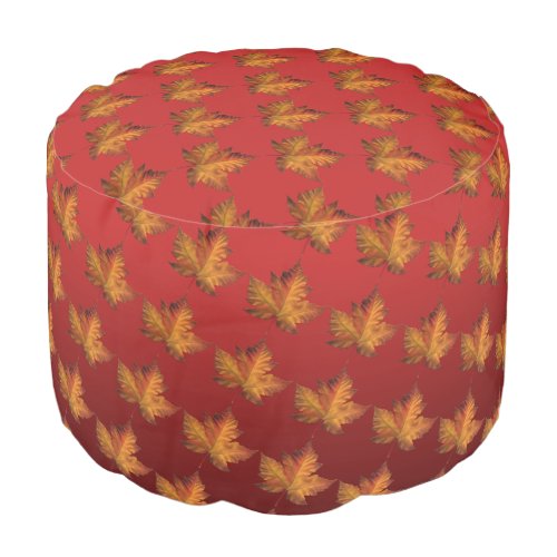 Canada Pouf Ottoman Canada Maple Leaf Souvenir