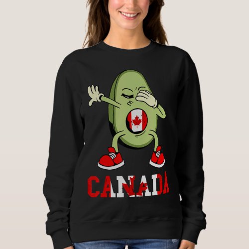 Canada Pride Dabbing Potato Maple Leaf Canadian Ro Sweatshirt