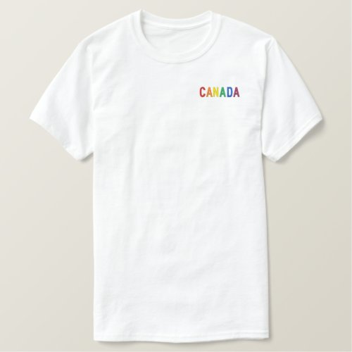 Canada Pride Embroidered T_Shirt