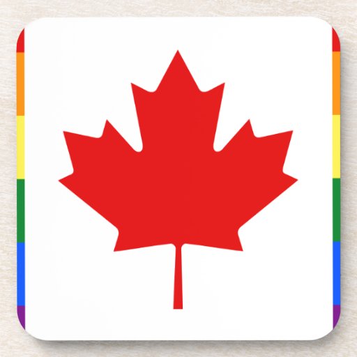 Canada Pride Rainbow Flag Coaster | Zazzle