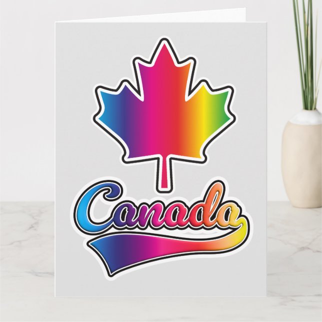 Canada Pride rainbow logo Card (Front)