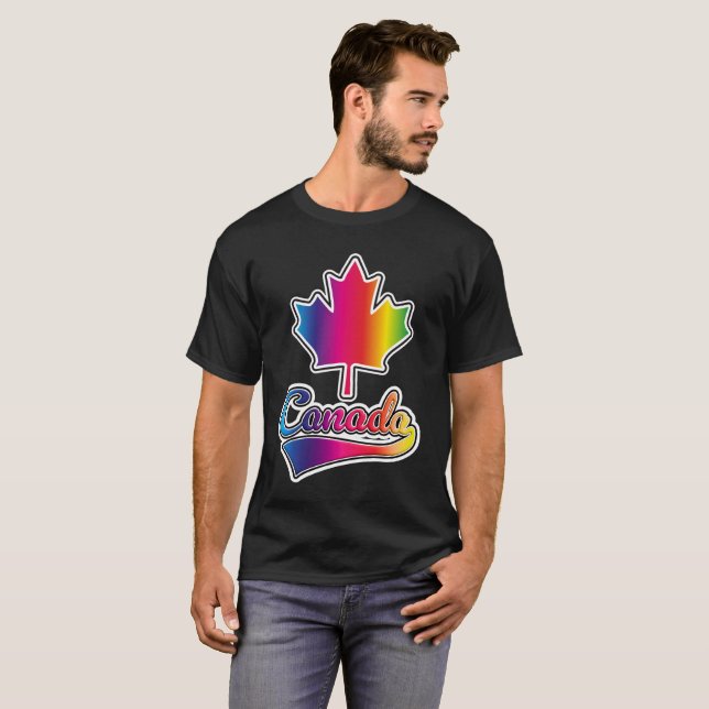 Canada Pride rainbow logo T-Shirt (Front Full)