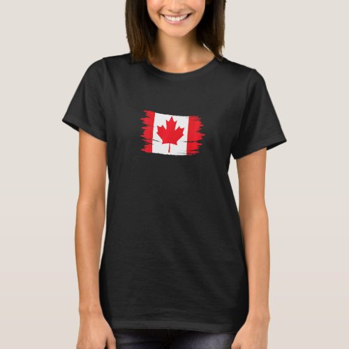 Canada Pride Vintage Style Retro Feel Canadian Map T_Shirt