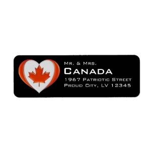 Canada Proud + Free Heart Maple Leaf Not for Sale Label