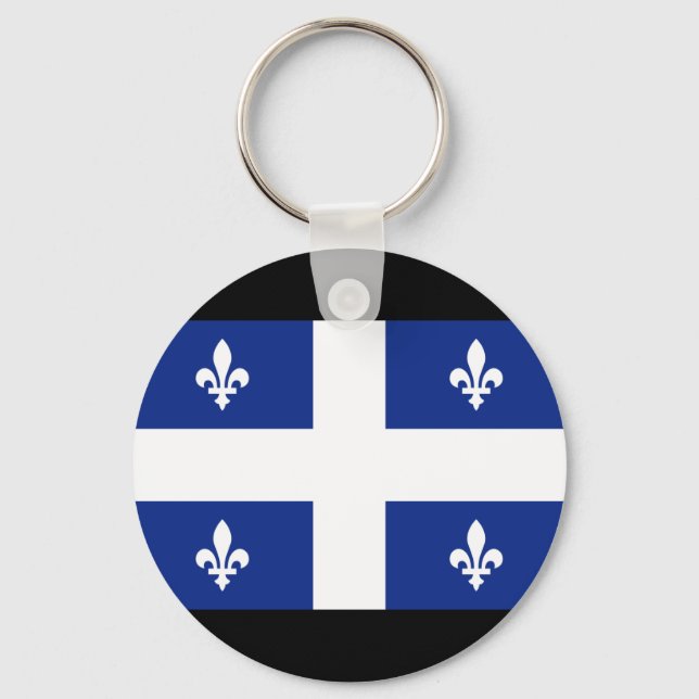 Canada Quebec Flag Keychain (Front)