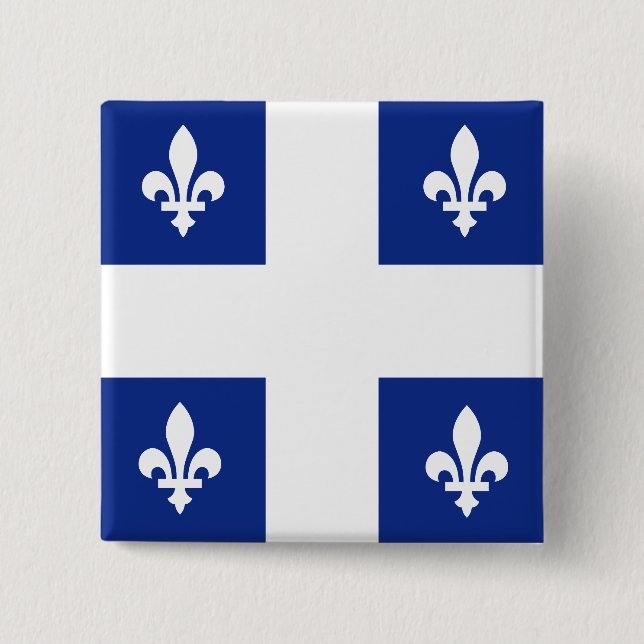 Canada Quebec High quality Flag Button (Front)