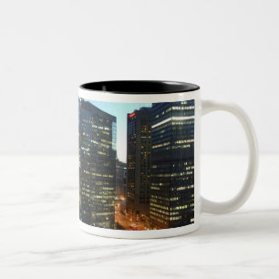 Canada, Quebec, Montreal. Downtown Montreal, Two-Tone Coffee Mug