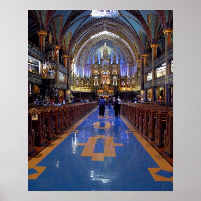 Canada,  Quebec,  Montreal. Interior of Notre 3 Poster (Front)