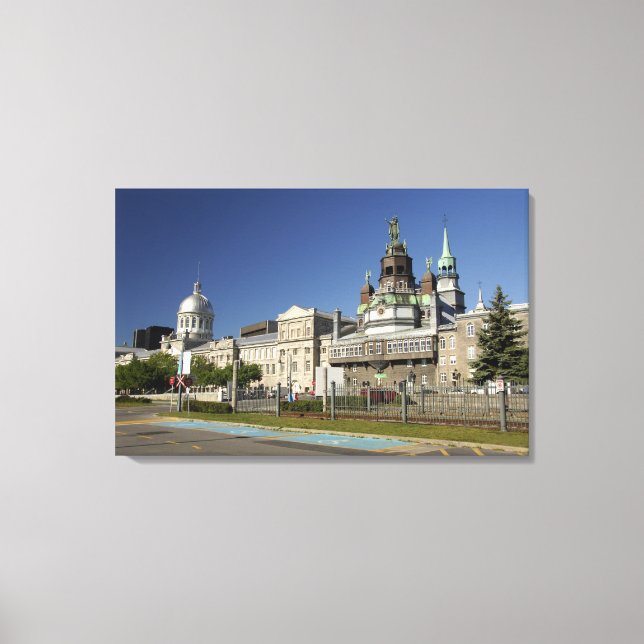 Canada,  Quebec,  Montreal. Old Montreal Canvas Print (Front)