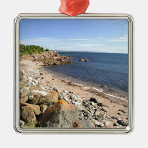 Canada, Quebec. VIA Rail Canada train The 2 Metal Ornament