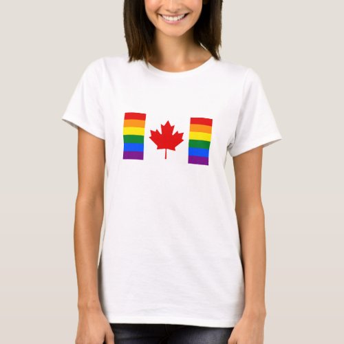 Canada Rainbow Flag T_Shirt