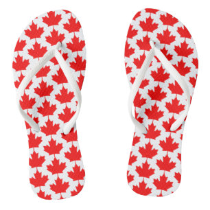 Canada Red Maple Leaf Canadian Flip Flops