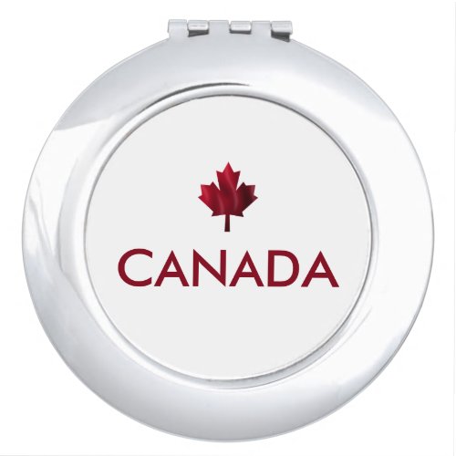 Canada Red Maple Leaf Compact Mirror