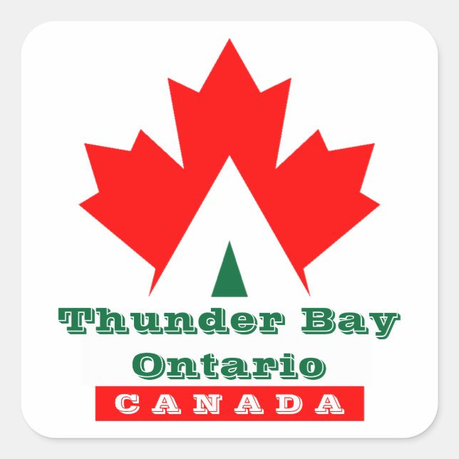 Canada Red Maple Leaf Luggage Label Travel sticker (Front)