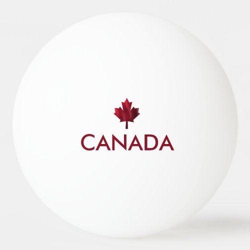 Canada Red Maple Leaf Ping Pong Ball