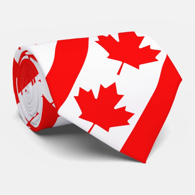 Canada Red Maple Leaf Tie (Rolled)