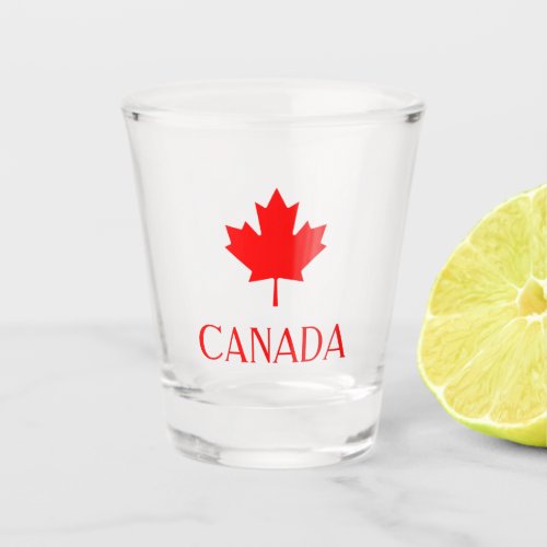 Canada Red Shot Glass