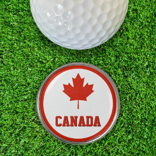 Canada Red & White Canadian Flag Golf Ball Marker