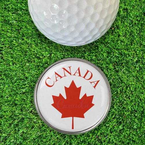 Canada Red  White Canadian Flag Golf Ball Marker