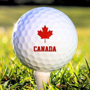 Canada Red & White Canadian Flag Golf Balls