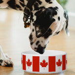 Canada Red White Canadian Flag Maple Leaf Bowl<br><div class="desc">Red and white Canada tie with Canadian flag and maple leaf pattern.</div>