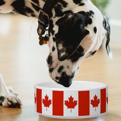 Canada Red White Canadian Flag Maple Leaf Bowl