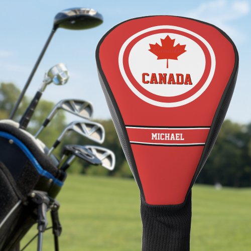 Canada Red  White Canadian Flag Maple Leaf Golf Head Cover