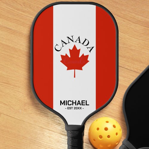 Canada Red  White Canadian Flag Pickleball Paddle
