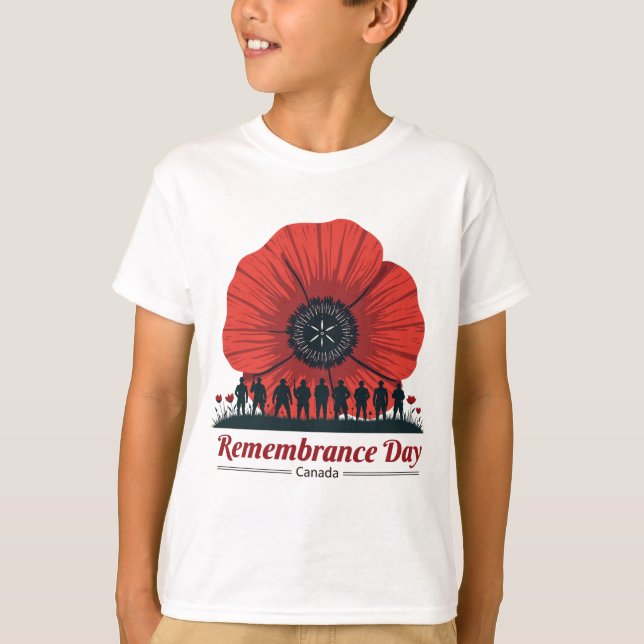 Canada Remembrance Day – Honoring Veterans T-Shirt (Front)