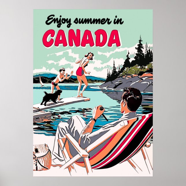 Canada Retro Vintage Travel Poster (Front)