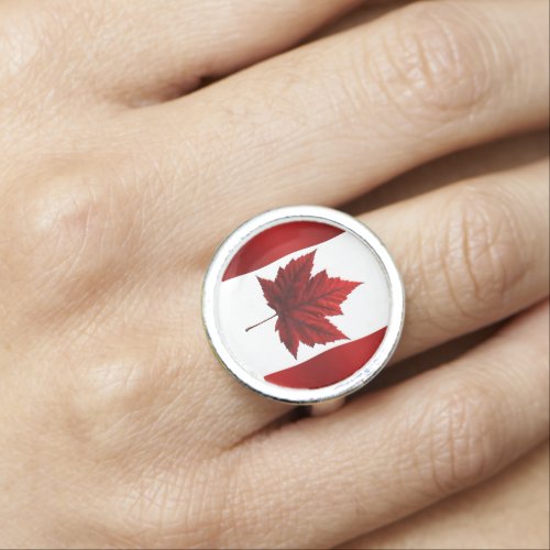Canada Ring Canada Flag Souvenir Jewelry Ring Gift