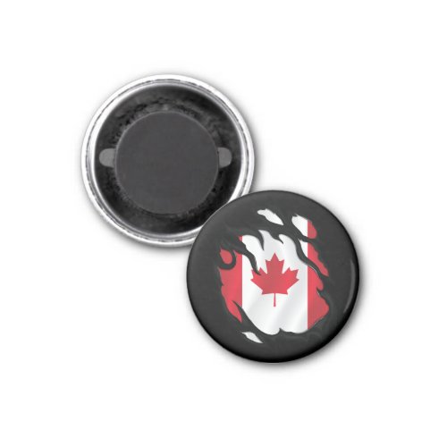 Canada Ripped Flag Magnet