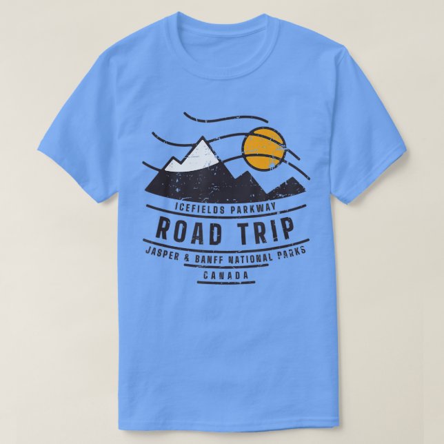 Canada Road Trip Japer  Banff National Parks Vinta T-Shirt (Design Front)