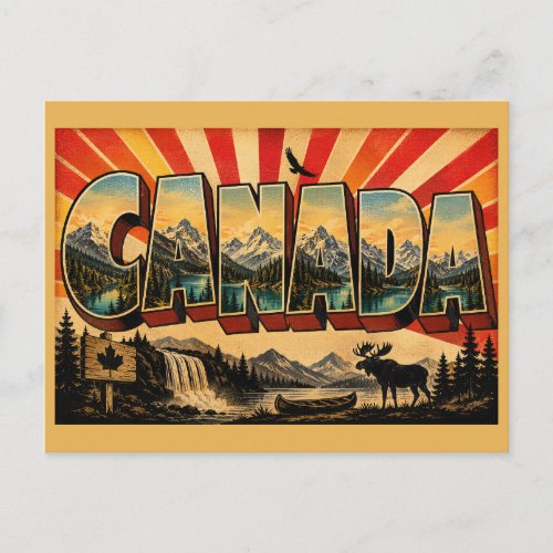 Canada Rocky Mountains Turquoise Lakes Art Postcard