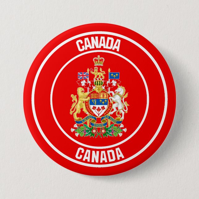 Canada Round Emblem Button (Front)