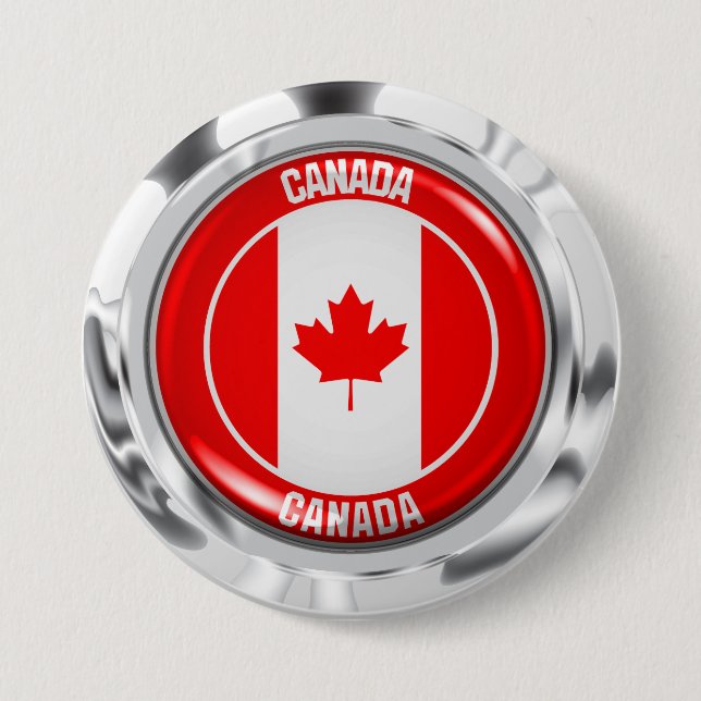 Canada Round Emblem Button (Front)