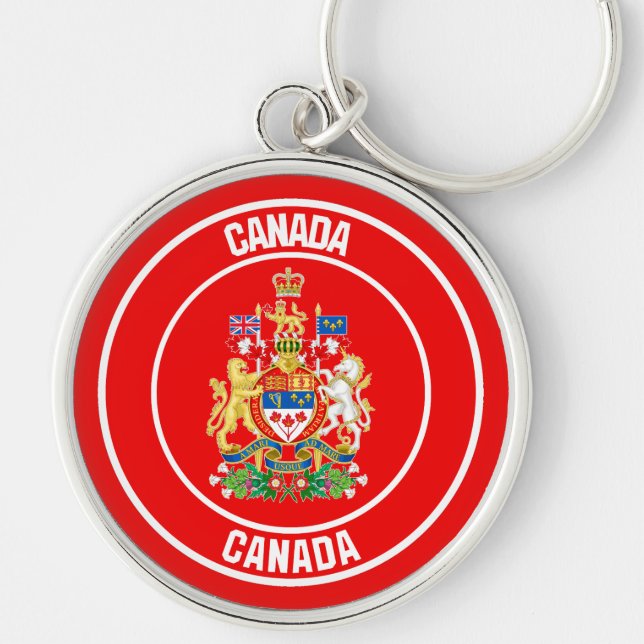 Canada Round Emblem Keychain (Front)