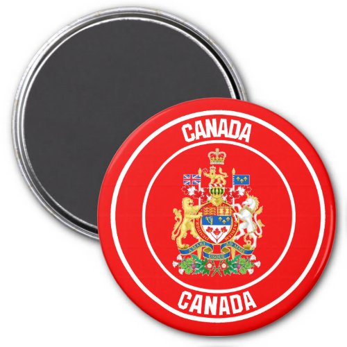 Canada Round Emblem Magnet