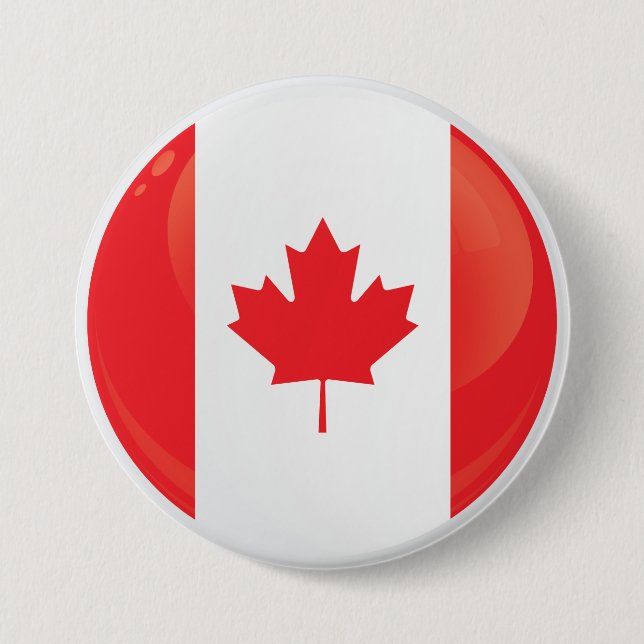 Canada  Round Icon Flag Button (Front)