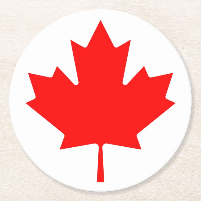 Canada Round Paper Coaster (Front)