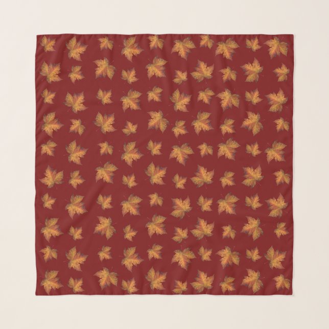 Canada Scarves Autumn Maple Leaf Canada Scarves (Front (Horizontal))