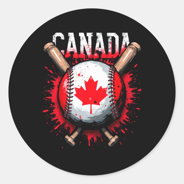 Canada Sell Maple Leaf  Classic Round Sticker (Front)